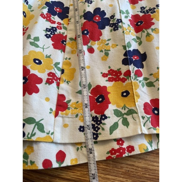 Vintage 70s Floral Canvas Denim The Traveler By Connie Skirt Sz M Button Down - Picture 10 of 10